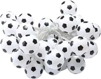 Obrázok produktu pre 5M futbalové rozprávkové svetlá 30 LED teplé biele nočné svetlo pre vnútorné použitie, futbal, vonkajšie, rozprávkové svetlá, záhradné doplnky, tvarované lanové svetlo, domáce dekorácie, osvetlenie pre svetové oslavy futbalu, rozprávkové svetlá do spálne
