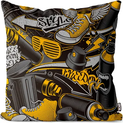 Produktbild von VOID Graffiti Street Art Wand Kissenbezug Kissenhülle Sofakissen Kissen Deko Outdoor-Kissen Dekokissen