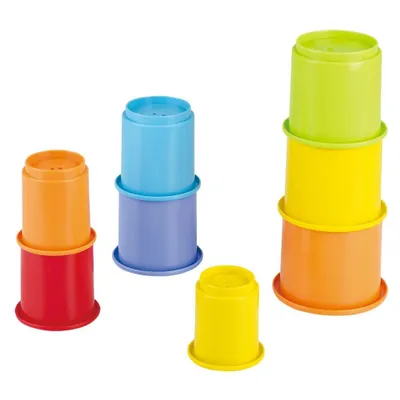 Productafbeelding van Playgo Stapelblokken, kleurrijk - 8 stuks.