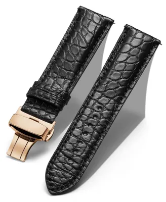 Produktbild von s Krokodilleder Uhrenarmband mit Schmetterlingsschließe