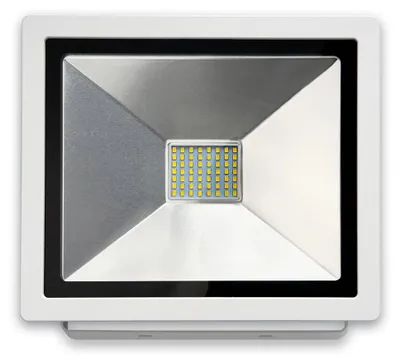 Imagen del producto de Foco LED SMD de 50W, 3500 lúmenes, IP65, color blanco frío (6500K), ángulo de emisión de 120°, conexión directa a 230V