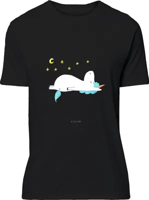Produktbild von Mr. & Mrs. Panda T-Shirt Einhorn Sternenhimmel - Schwarz - Geschenk, Einhörner, Spruch-Shirt, Shirt, S, Verrückt, Unicorn, Sterne, oberteil, Tshirt