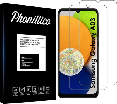 Obrázok produktu pre Tvrdené sklo pre Samsung A03 [2 ks] Screen Protector Film Anti-scratch Glass Resistant Phonillico®