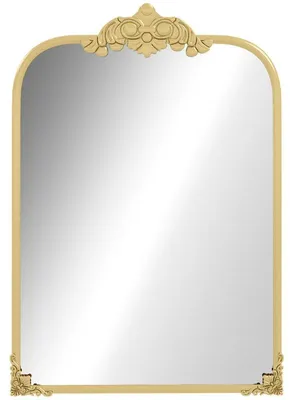 Immagine prodotto di Specchio da parete in stile barocco con cornice dorata | Colore: Oro - Trasparente | Dimensioni: 60x3x87 cm