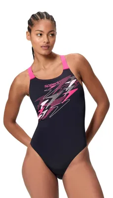 Produktbild von Speedo Medley Logo Medalist One Piece Schwimmanzug für Damen, Schwarz, 38