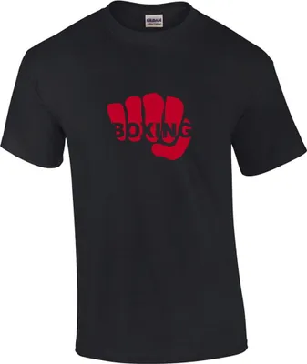 Produktbild von schwarzes T-Shirt Boxing Faust Größe - 4XL
