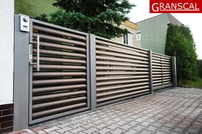 Produktbild von Moderner Aluminiumzaun Zäune Aluminium Lamellenzaun Zaunfelder Hersteller ORBIS