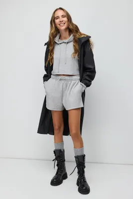 Produktbild von Crop Sweatshirt, Gray Melange, XS