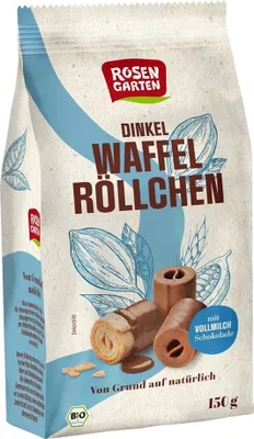 Produktbild von Dinkel Waffelröllchen - Vollmilch 150g