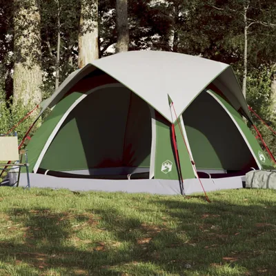 Produktbild von Design Campingzelt 4 Personen Grün Wasserdicht, Campingzelte 2024 Neu