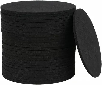 Zdjęcie produktu dla Podkładki filcowe pod szklanki, ok. 10 cm - zestaw 30 sztuk - filcowe podkładki pod szklanki