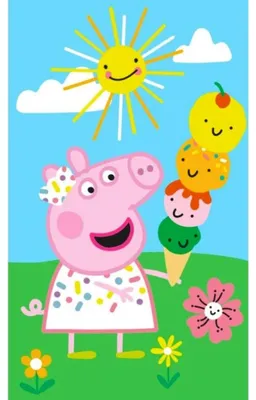 Zdjęcie produktu dla Ręcznik dziecięcy Świnka Pepina Piramida lodowa 30x50 cm
