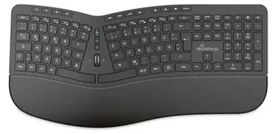 Zdjęcie produktu dla MediaRange MROS279, Pełnowymiarowy (100%), Bezprzewodowy, RF Wireless, QWERTZ, Czarny