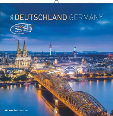 Produktbild von Alpha Edition - Deutschland Kalender 2026 - Wandkalender 30×30 cm mit Deutschlandmotiven & Platz für Notizen, Broschürenkalender mit Ferienterminen, perfekter Bildkalender für Zuhause & Büro