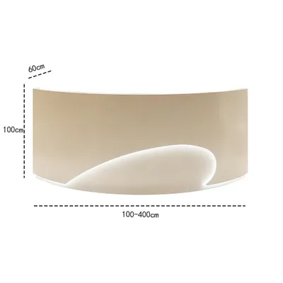 Produktbild von Empfangstheke Theke geschwungene Tresen Kasse Empfangstresen beige 100*60*100cm