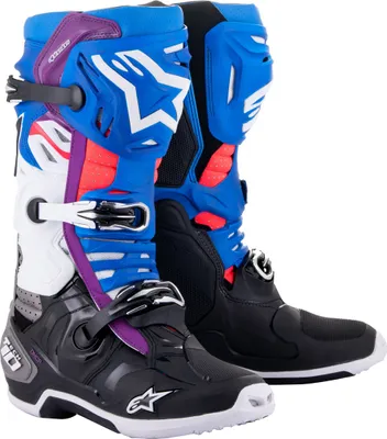 Produktbild von Alpinestars Tech 10 Supervented Motocross Stiefel, schwarz/blau/weiß, 11 (45.5)