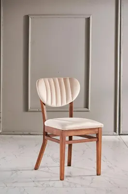 Obrázek produktu pro Jídelní židle moderní židle dřevo design dřevěná židle nábytek látka