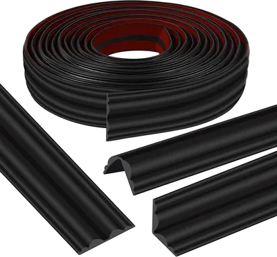 Zdjęcie produktu dla Ochrona narożników do stołu 400 cm x 2 cm, Samoprzylepna, Odporna na uderzenia, Czarna, Do mebli