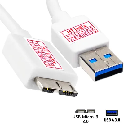 Produktbild von Weiß - USB 3.0 Ladekabel Datenkabel für Externe Festplatte Seagate (N) Expansion HDD