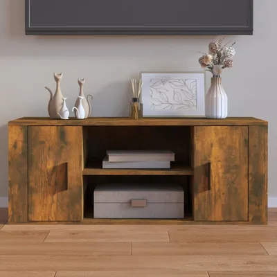 Immagine prodotto di Maison Exclusive - Mobile TV in rovere affumicato 100x35x40 cm Materiale ligneo