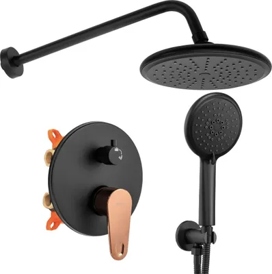 Obrázok produktu pre Podomietkový sprchový set Rea MILD Black Rose Gold + box