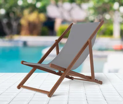 Obrázok produktu pre 3xEliving LAGUN PREMIUM Ležadlo skladacie, relaxačné kreslo z dreva v sivej farbe / rôzne farby