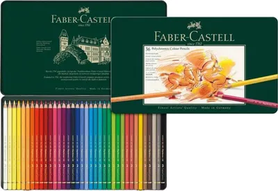 Produktbild von FABER-CASTELL Farbstift Polychromos 36er Metalletui