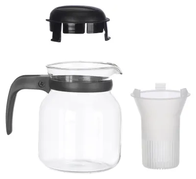 Produktbild von Glaskanne mit Kaffe- und Teefilter, 1,2 l