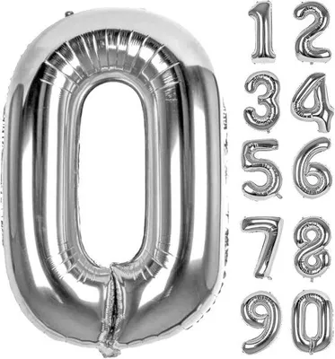 Immagine prodotto di Palloncino argentato in foil da 82 cm per compleanni