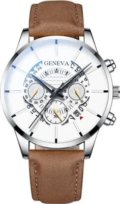 Produktbild von Stylische Brad Herrenuhr in Braun/Silber – Eleganz für jeden Anlass KP23740