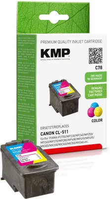 Image de KMP C78 cartouche d'encre couleur remplace Canon CL-511 (2972B001)