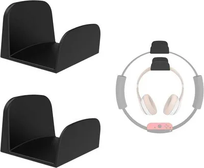 Produktbild von Kopfhörerhalter Set, universell, schwarz, 2-teilig