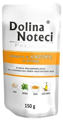 Obrázek produktu pro Dolina Noteci Premium mokré krmivo pro psy bohaté na kachnu a dýni 150g sáček