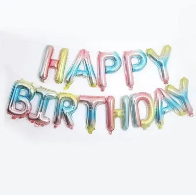 Produktbild von CHPN - Happy Birthday Girlande - Folienballon - Luftschlangen - Partydekorationen - Partydekorationen - Partydeko - Dekoration - Happy Birthday