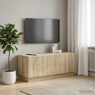 Immagine prodotto di Maison Exclusive - Mobile TV in legno impiallacciato effetto noce Sonoma
