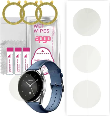 Produktbild von apgo 3 Stück Schutzfolie, Matt, kompatibel mit Xiaomi Watch S2 (42 mm) Smartwatch, Hydrogel Displayschutzfolie mit Positionierhilfe, Displayfolie, robust und kratzfest
