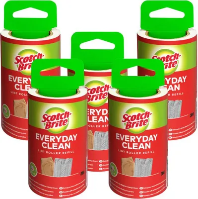 Produktbild von 5 x Scotch-Brite™ Everyday Clean Ersatzrolle 56 Blatt Fusselrolle