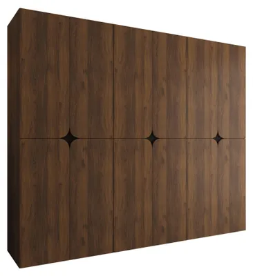 Produktbild von MIRJAN24 Kleiderschrank Espresso 240, Kleiderschrank, Garderobe (Farbe: Nuss Warmia, Größe: 240 cm)