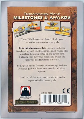 Obrázok produktu pre Asmodee Terraforming Mars: Milestones and Awards, Stolová hra, 12 rok / roky
