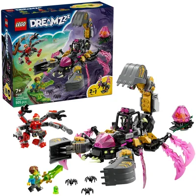 Produktbild von LEGO DREAMZzz 2in1 Albtraum-Skorpionbagger - Spielzeug in Wespenfigur verwandelbar - inkl. 3 Minifiguren und einer sammelbaren orangefarbenen Schatz-Kreatur - Geschenk für Jungen ab 7 Jahren - 71513
