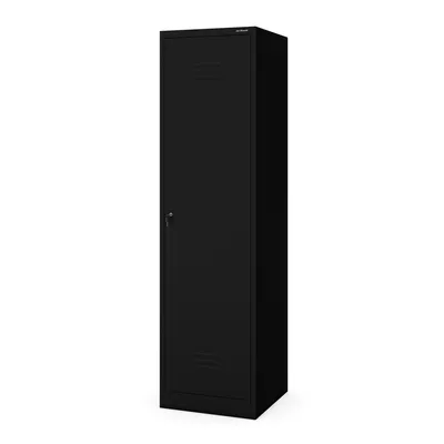 Immagine prodotto di Armadio per attrezzi di pulizia Armadio per scope Armadio in metallo Armadio 2 scomparti 185x50x50 cm Nero