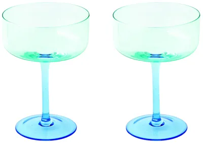 Obrázek produktu pro Sada dvou skleniček Rainbow na sekt Blue