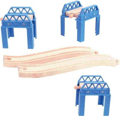 Obrázek produktu pro Bigjigs Rail Dřevěné koleje set mostní konstrukce
