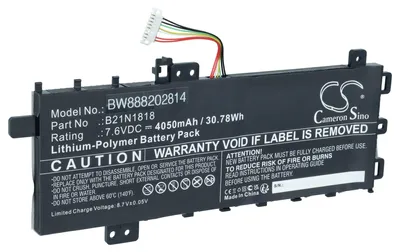 Produktbild von vhbw Akku Ersatz für Asus B21N1818-3, B21N1818, B21BnEH, B21Bn2H, 2ICP6/61/80, 2ICP6/60/81 für Notebook (4050 mAh, 7,6 V, Li-Polymer)