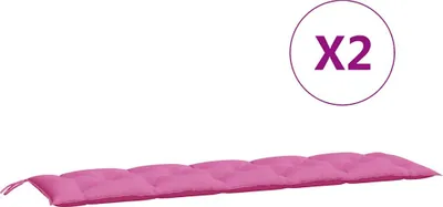 Obrázek produktu pro vidaXL Polštáře na zahradní lavici 2 ks. Růžová tkanina Oxford