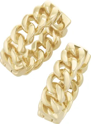 Produktbild von Creolen Smart Jewel Panzerkettenoptik, Silber 925 Gold Onesize