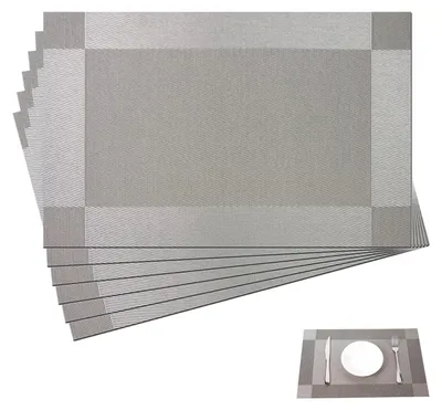 Platzsets 6er-Pack, PVC, Antirutsch, 45x30 cm, hitzebeständig