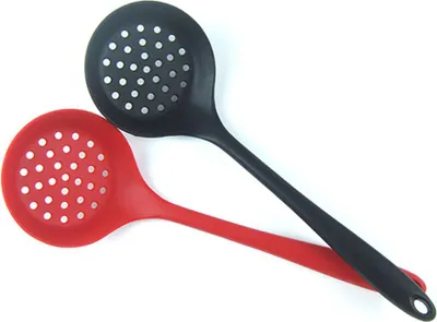 Zdjęcie produktu dla Silikonowa szpatułka szczelinowa Skimmer Lekka łyżka szczelinowa Skimmer Łyżka cedzakowa Ladle z długim uchwytem