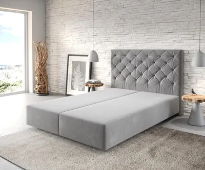 Produktbild von DELIFE Boxspringgestell Dream-Great 140x200 cm Mikrofaser Grau