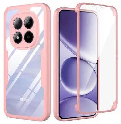 Produktbild von Handyhülle 360° mit Displayschutz für Xiaomi Redmi Note 15 Pro Plus 5G / POCO M8 Pro 5G, Techsuit ColorVerse, Transparent und Rosa